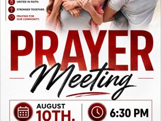 PRAYER MEETING AUG&nbsp;10TH